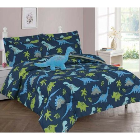 Twin Dinosaur Navy Boys Bedding Set Beautiful Microfiber