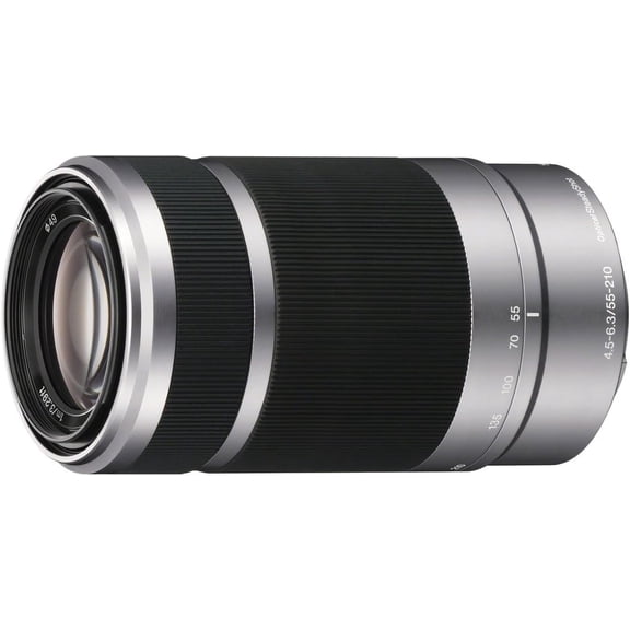 Restored Sony E 55-210mm F4.5-6.3 OSS Lens E-Mount Cameras (Silver) (Refurbished)