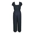 thumbnail image 2 of Ropa Playa Ocean Pacific para Mujer Jumpsuit Sin Manga Cuello V Elastico Cintura Negro Talla G, 2 of 4