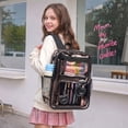 thumbnail image 6 of DAKIMOE Clear Backpack Heavy Duty Stadium Approved School Cute Transparent Backpacks Clear Bag Travel, 6 of 9
