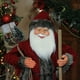 Northlight 48" Rouge et Brun Père Noël avec Bâton de Marche Debout Figure de Noël – image 3 sur 4
