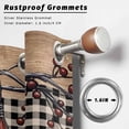 thumbnail image 6 of 1 Panel Outdoor Curtains for Patio Waterproof 54"x95" Texas Star Farmhouse Weatherproof Privacy Outsides Curtains, Rustic Black Plaid Berry Wooden Grommet Thermal Drapes for Cabana Porch Pergola, 6 of 8