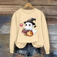 thumbnail image 3 of Kaliqueen Crewneck Sweatshirt Halloween-themed prints Long Sleeve Pullover Casual Gothic Fall Clothes 2025, 3 of 3