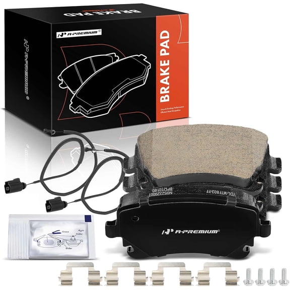 A-Premium Rear Ceramic Brake Pads Set Compatible with Audi A4 2008, Q5 2016, A6 2006-2011, A4 Allroad 2013-2016, A4/A6/A8 Quattro, S4, S5, S6, S8, RS4, RS6 & Volkswagen Phaeton, 4-Pack