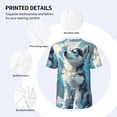 thumbnail image 3 of Hirioo Cloud Sunshine Puppy for Men's Baseball T-shirt Shirts Short Sleeve Casual Summer Button Stretch T Shirts,Size S-4XL-3X-Large, 3 of 7