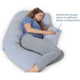 thumbnail image 4 of Pharmedoc Pregnancy Pillow, U-Shape Full Body Pillow and Maternity Support - Gray, 4 of 7
