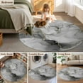 thumbnail image 6 of Grey Ombre Marble Round Rugs 7ft, Gray Marble Crack Abstract Modern Non Slip Washable Rug Runner, Low Pile Indoor Floor Carpet Mat Bathroom Rugs for Living Room, Bedroom, Kids Room, 6 of 9