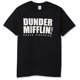 thumbnail image 1 of The Office - Camiseta Dunder Mifflin Logotipo para Hombre (Negro, Blanco), 1 of 2