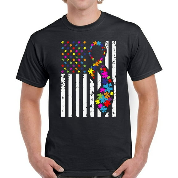 Autism Men T-Shirt Autism Flag Awareness Graphic Tee S M L XL 2XL 3XL 4XL 5XL