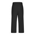 thumbnail image 4 of Women's Pull-On Pants High Waisted Elastic Yoga Cropped Summer Trousers - 2025 Lightweight Casual | Yubnlvae (Black | L), 4 of 6