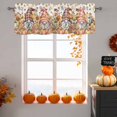 thumbnail image 6 of Thanksgiving Gnome Valances for Windows, 54 x 18in, Fall Pumpkin Sunflower Leaf Flower Rod Pocket Kitchen Valance Curtain Light Filtering Window Treatments for Living Room Bedroom, 1 Panel, 6 of 7