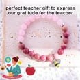 thumbnail image 2 of Teacher appreciation gifts,Natural Stone teacher Bracelet gifts for women,thank you gifts for teacher meaningful gifts for women with gift message card, 2 of 7