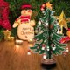 thumbnail image 4 of Mini árbol de Navidad de mesa de madera, juego de juguetes navideños con mini adornos navideños y copa de estrella para decoración navideña, decoraciones de mesa (1 juego, G, 4 of 5