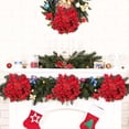 thumbnail image 5 of Dalrosia 5PCS Artificial Poinsettia Bouquet 5 Heads Poinsettia Bush Christmas Flowers for Porch Home Garden Indoor Outdoor Xmas Decorations, 5 of 6
