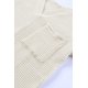 thumbnail image 4 of ABPHQTO Top holgado con bolsillos y cuello partido de punto gofrado beige para mujer, 4 of 5