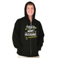 thumbnail image 3 of Military Logo Proud US Army Husband Zip Hoodie Sweatshirt Men Brisco Brands S, 3 of 6