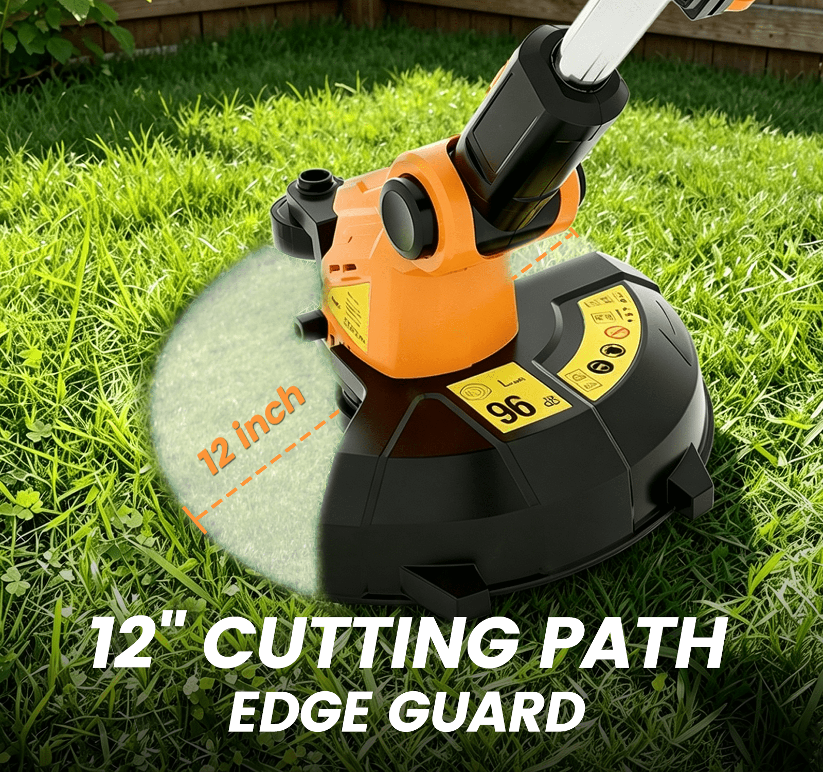 Gewol 20V Cordless Grass String Trimmer & Edger, 12” Electric Weed Wacker Grass Trimmer Tool , 2*3.0Ah Battery & Charger for Lawn and Garden