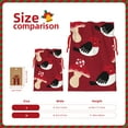 thumbnail image 4 of ZICANCN Christmas Gift Bags, Birds Mushroom Red Background Reusable Fabric Drawstring Storage Bags with Drawstring, Small Size, 4 of 7