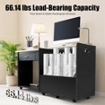thumbnail image 4 of Blue Print Storage Organizer, 50 Slots Mobile Roll File Cart Blueprint Cabinet with Wheels File Storage Rack Roll Document Holder for Office and Home (Black), 4 of 18