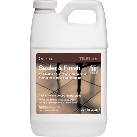 Custom Building Products Tile Gloss Sealer TLGLSSHG - High Gloss Seal - 0.5 Gal, Clear, Pack Of 1