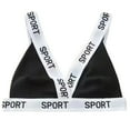 thumbnail image 1 of Brasier sin Varillas Mujer Bralette Triangular con Estampado de Letras Acanaladas para Mujer, sin Costuras, Cómodo, Elástico, Suave, sin Aros, para Uso Diario Mediana, 1 of 3