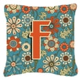 thumbnail image 6 of Carolines Treasures CJ2012-EPW1818 Letter E Flowers Retro Blue Canvas Fabric Decorative Pillow  18H x18W multicolor, 6 of 6