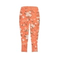 thumbnail image 5 of BangWanChi Leggings for Women Capri Women's High Waisted Summer Floral Print Slim Bottom Capris, 5 of 5