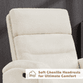 thumbnail image 4 of Aemeios Power Swivel Rocker Recliner Chair, Chenille Nursery Recliner for Living Room, Camel, 4 of 9