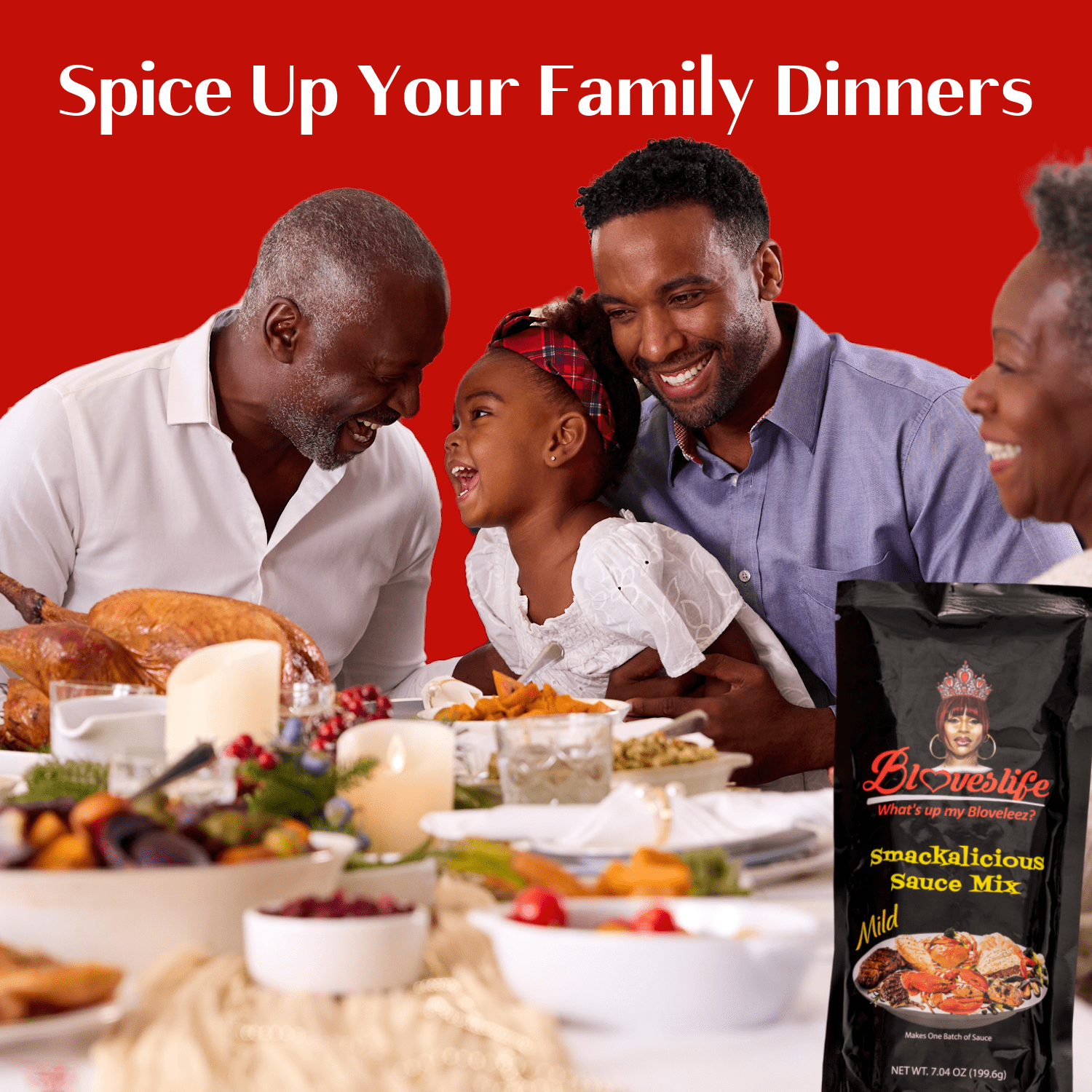 Blove's Smackalicious Sauce Seasoning Mix (Mild) 7.04 Ounce (Pack of 1)