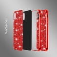 thumbnail image 6 of Phone Case for Samsung Galaxy S20 FE Case Glitter Sparkle Gold, Samsung S20 FE 5g Case Silicone Anti-Fingerprint Glamorous Bling Shiny Cover Thin (Red), 6 of 7