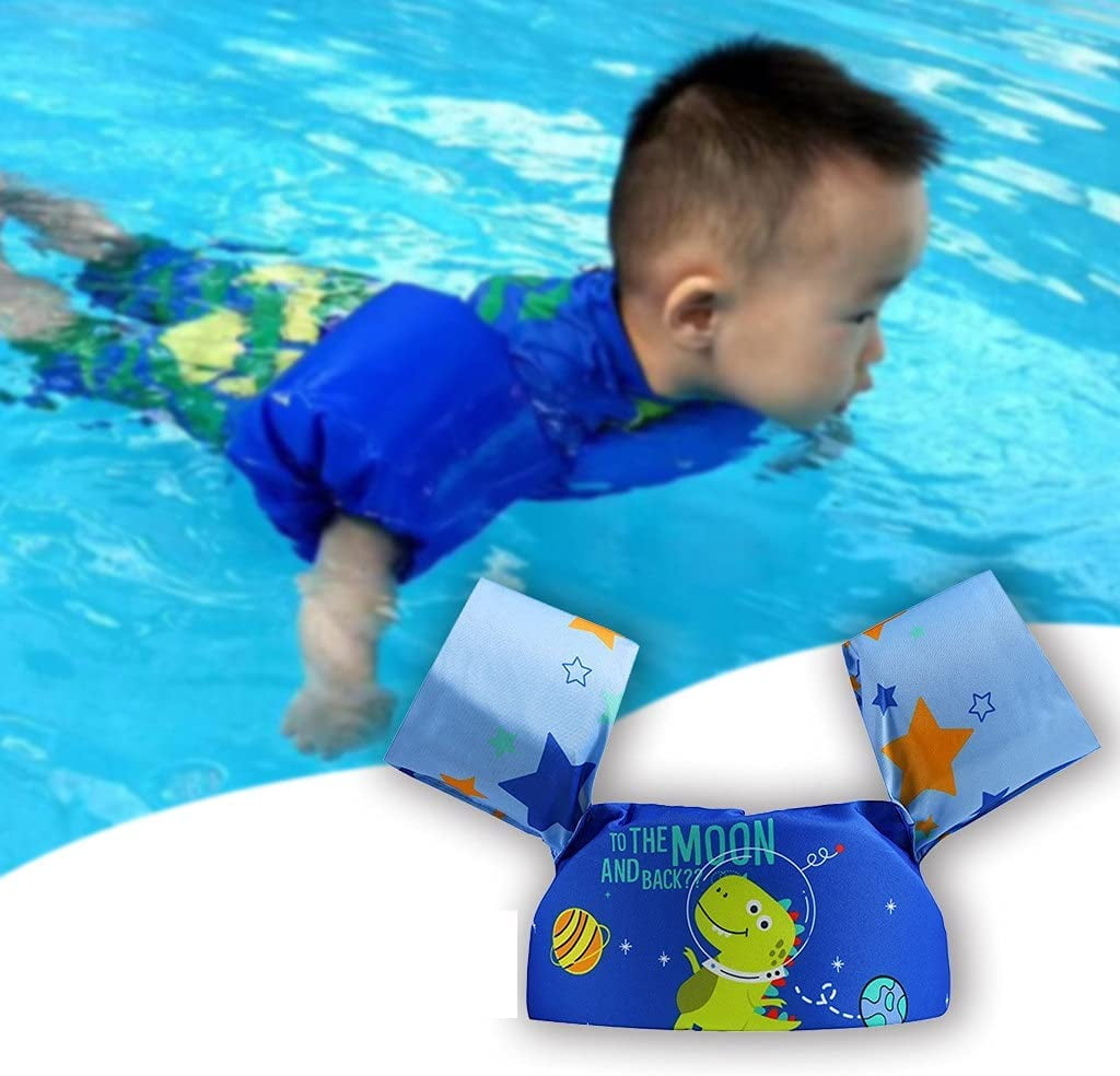 Kids Boys Baby Swimming Arm Bands Pool Float Safety Vest Train Jacket 2-6 Years 