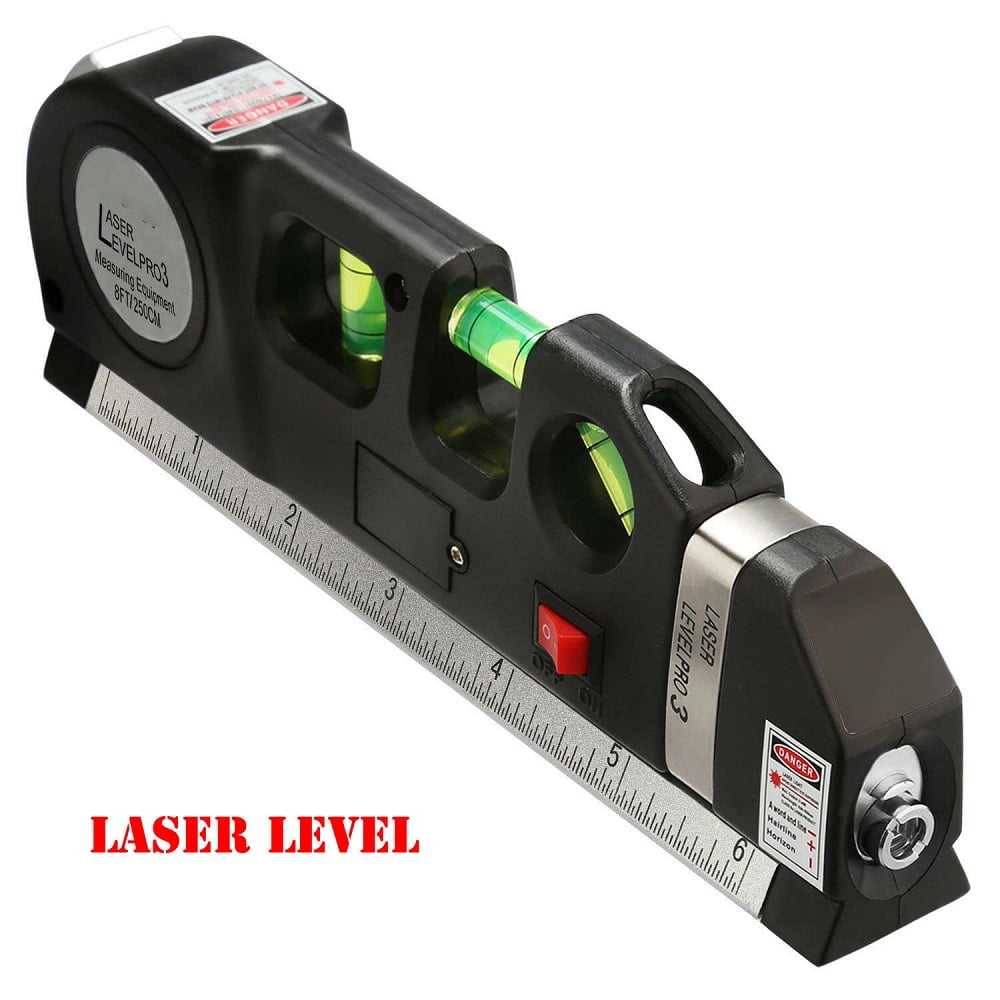 Multipurpose Laser Level Vertical Horizon Measuring Tape Aligner Metric Rulers 