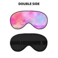 thumbnail image 2 of PAYOHTO Texture Bright Pink Spray Soft Sleep Mask Comfort Pure Silk Eye Cover for Travel Office Camping, 2 of 7
