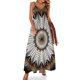 thumbnail image 1 of Vestido sin mangas con diseño de plumas nativas, ropa para mujer, ropa de mujer coreana con estilo, 1 of 7