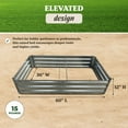 thumbnail image 4 of Yard Tuff Galvanized Steel Raised Garden Bed, Modern Outdoor Planter Box, Silver, 4 of 12