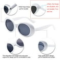 thumbnail image 2 of Gafas de sol ovaladas retro - Gafas de sol UV400 Gafas para mujeres y hombres Sincero  Hogar, 2 of 4