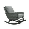 thumbnail image 2 of Blaire Outdoor Patio Wicker Rocking Chair with Cushions, Solid Wood Frame, Grey, 2 of 7
