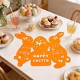 thumbnail image 7 of Easter placemats, felted egg and bunny tablecloths, spring party table decorations, heat-insulating placemats, Home Decor,1 PC,Dark Bule., 7 of 7