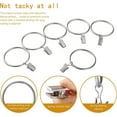 thumbnail image 2 of 44 Pack Curtain Rings with Clips, Black Curtain Hooks Hangers, Rustproof Metal Drapery Rings for Hanging Drapes Bows Tension Rod, 1" Interior Diameter, Fits up to 5/8 in Curtain Rod, 2 of 7