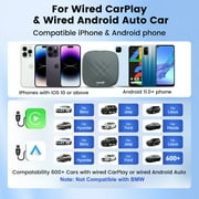 CarlinKit TBOX S1,Android 13 Wireless CarPlay AiBox/Android Auto,Built-in GPS,Use for Car with Factory Wired CP/AA and Touchscreen,App Download,Support Video