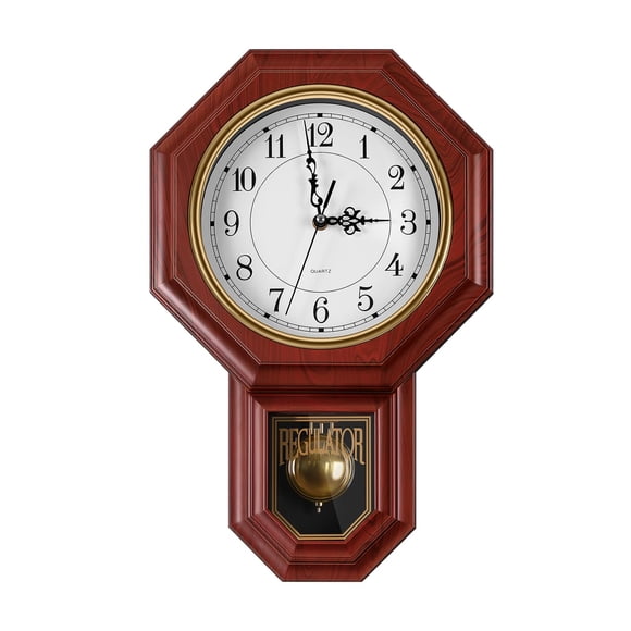 Reloj de pared KANEODOT Regulador con péndulo imitación madera