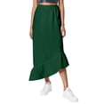 thumbnail image 1 of Falda midi de cintura alta para mujer - Cintura elástica, color liso - Elegante/informal para todas las estaciones - S-XXXL, 1 of 8