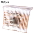 thumbnail image 1 of Trayknick 100 Pcs Cotons-Tiges Jetables Double Tête Outil de Maquillage Beauté 100 Pcs, 1 of 11