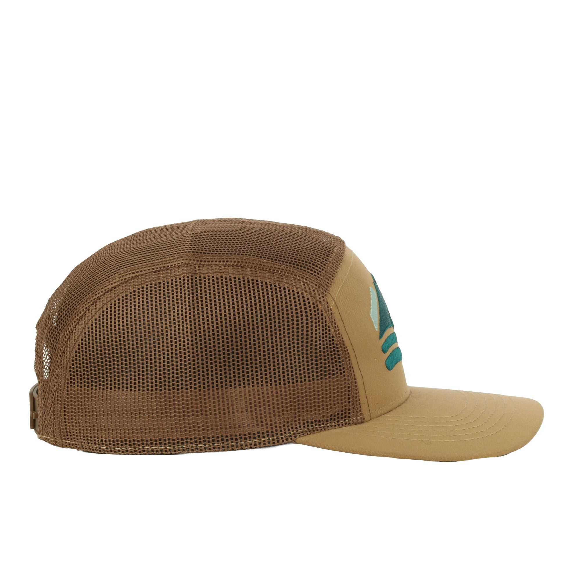 Outdoor Cap Kayak Fishing Camper Hat – Mesh Back Flat Bill Snapback, One Size, Bronze