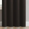 thumbnail image 6 of Angela Shiny Embossed Texture Grommet Room Darkening Window Curtain Panel 52 W x 84 L inch, 2-Pack Black, 6 of 6