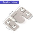thumbnail image 4 of 4 Pairs Interlocking Flush Mount Bracket Picture Hanging Hooks Stainless Steel Heavy Duty Photo Frame Hook Picture Hanger Hanging Buckle Furniture Connector Headboard Wall Mounting Hardware Screw Part, 4 of 9