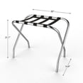 thumbnail image 7 of Lavish Home Chrome Folding Luggage Rack and Suitcase Stand- Durable Folding Bag Holder with Black Nylon Straps, 7 of 7