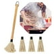 thumbnail image 1 of Cepillo para fregona BBQ 18 pulgadas de largo con mango de madera | 3 Cabezales de repuesto | Apto para lavavajillas | Salsa BBQ, Marinada, Aplicador de aceite | Parrilla, ahumador, cocina al aire, 1 of 9