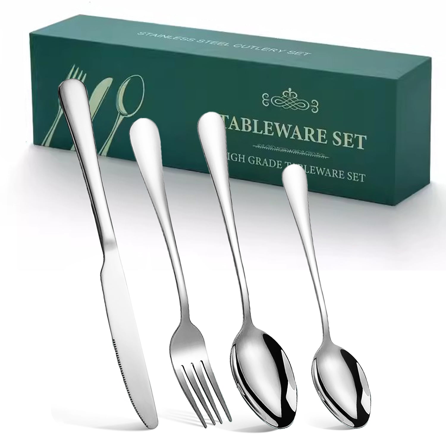 Gibson Sensations II Plastic Handle Flatware Set 16 Piece Red