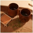 thumbnail image 3 of 2X Primitive Handmade Natural Wood Wooden Cup Breakfast Beer Milk Tea Mug, 3 of 7